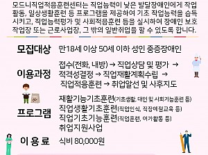 훈련장애인 모집